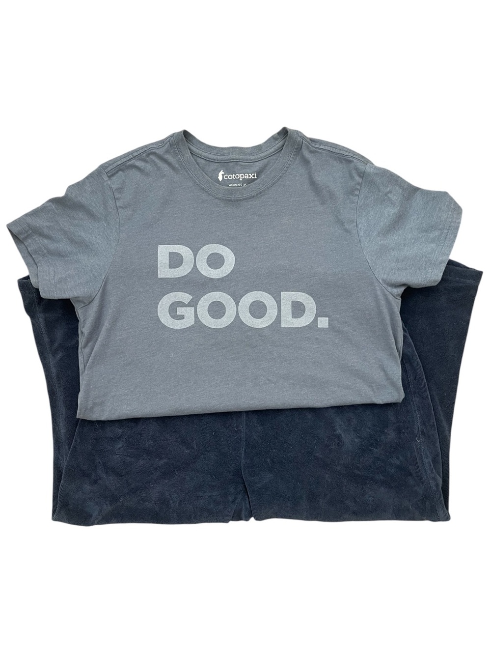 Cotopaxi Do Good Graphic Tee Women’s XS Heathered Blue Gray